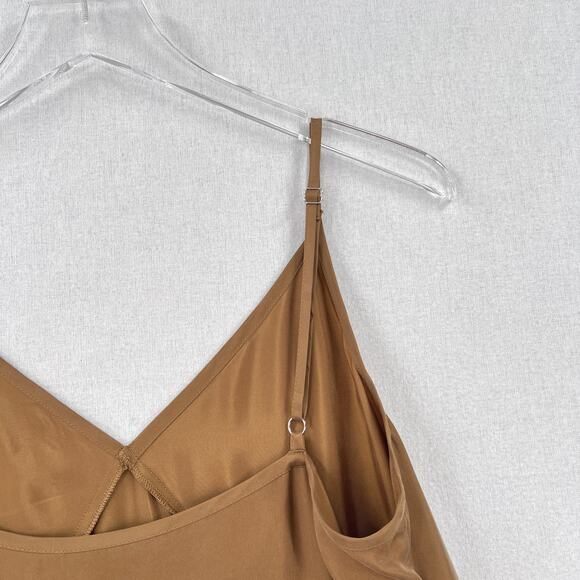 JENNI KAYNE Rio Slip Dress Womens Small Bronze Camel Maxi Strappy A-Line Luxury - Picture 11 of 16